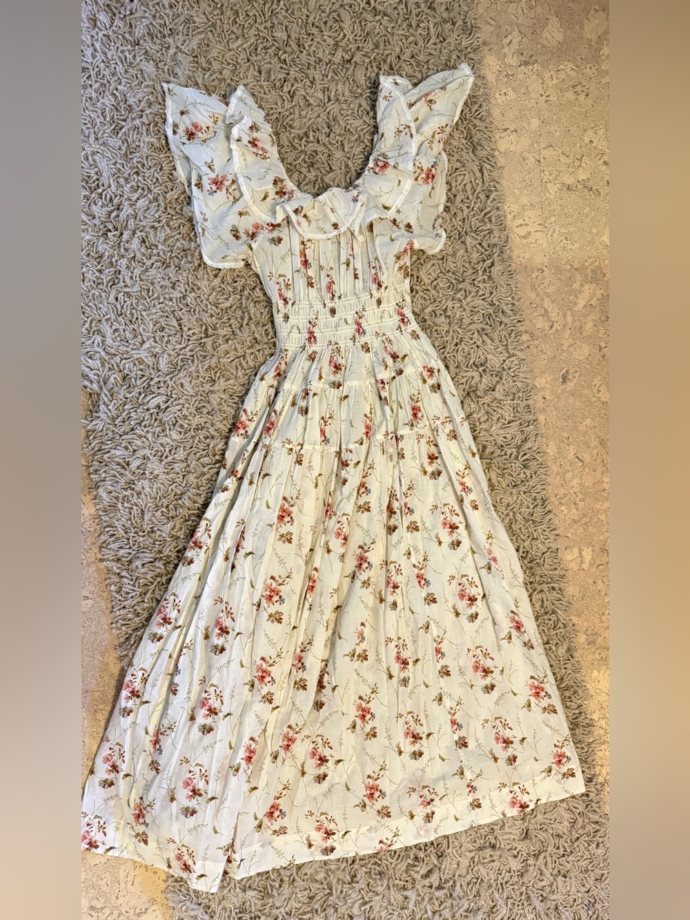 DOEN ILLIANA DRESS -- BLANC PRAIRIE ROSE - Picture 4 of 6